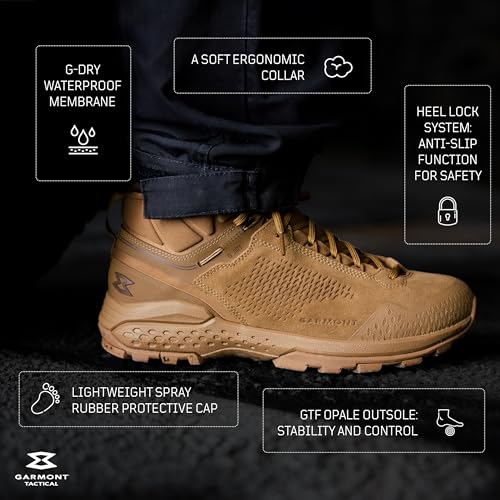 GARMONT TACTICAL T4 Groove G-DRY Military and Law Enforcement Tactical Mid Boots for Men and Women, Waterproof, Suede Leather, Cushioned, Hiking Shoes4