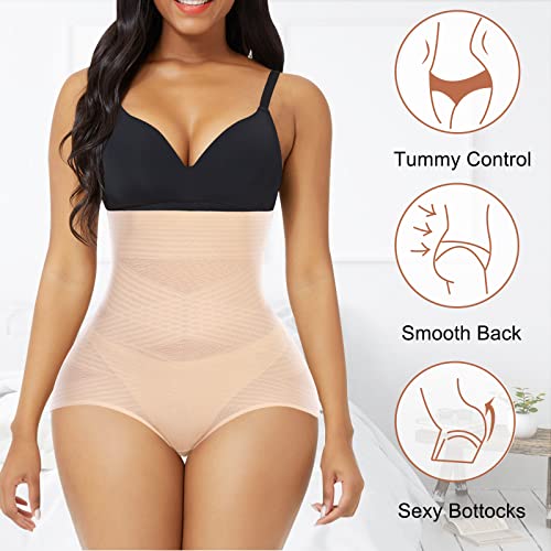 Image of Werena Tummy Control Shapewear Underwear for Women High Waisted Body Shaper Panties Shaping Briefs