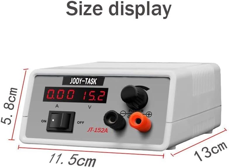 Adjustable DC Power Supply Regulated Power Supply with Digital Display Variable Output &Lab Small Bench Power Supply Voltage Regulator (1.5~15V,2A) -(Input Voltage 90V~253V AC)