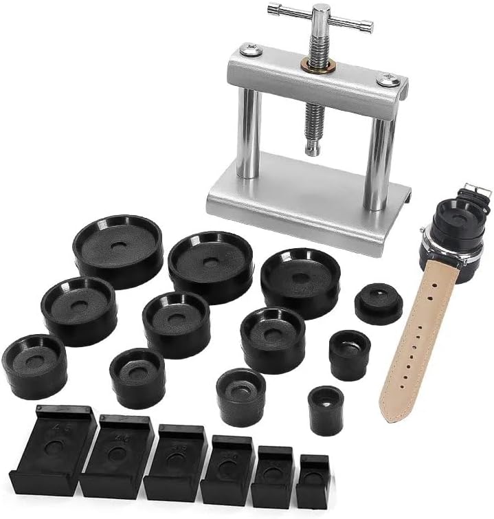Professional Watch Press Set Watch Back for CASE Closing Tool & Fitting Dies Watch Repairing Tool Die Kit for Watchmaker