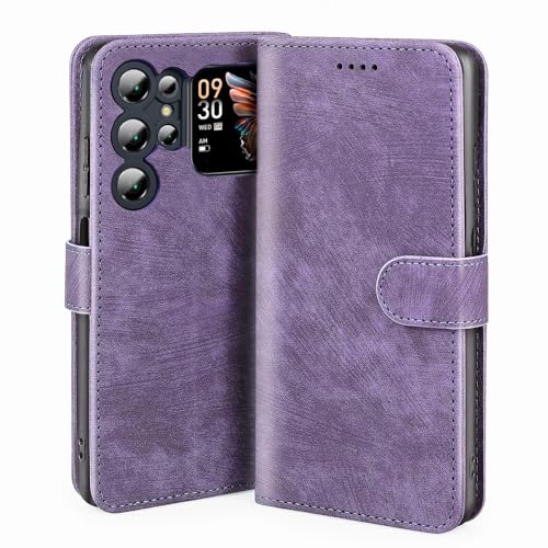 JNERBUYI Flip Handyhülle für Oukitel C62/Oukitel C62 Pro, PU Lederhülle mit Magnetische Wallet Hülle, Portemonnaie Flip Hülle, Stoßfeste Schutzhülle. Lila