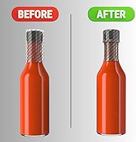 Vista 8 de 86 x 28 mm Banda Termorretráctil Perforada Transparente para Frascos de Especias, Botellas Grandes de Envasado, Tarros Pequeños y Más.