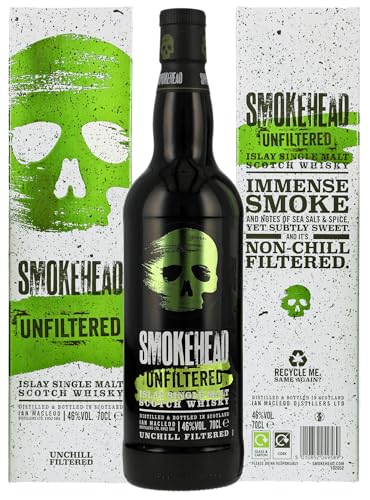 Smokehead Unfiltred | Islay Single Malt Scotch Whisky | 0,7 l. Flasche in Box