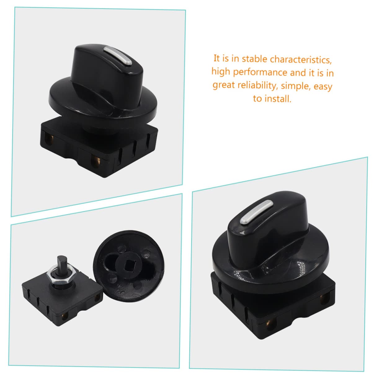 BESTonZON 2sets Speed Fan Heater Rotary Position Speed Control for Systems Easy Installation Material Replacement for Fan and Heater Control
