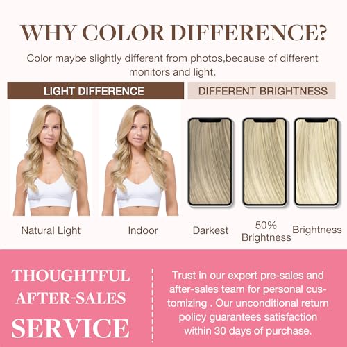 Image of GOO GOO Clip in Hair Extensions Real Human Hair, Remy Human Hair Extensions Clip ins for Women, Natural Human Hair, 24inch 160g 7Pcs, 17A /60A Ash Blonde Highlighted Platinum Blonde