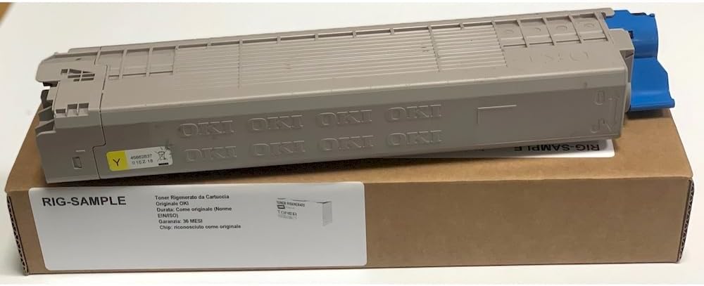 Toner OKI 44844505 for C831 C841 C831dn C841dn C831n C841 831 841 n dn - Yellow - Duration 10,000 Pages - Remanufactured - Made in Italy