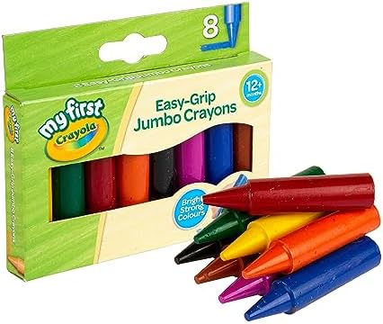 CRAYOLA MyFirst kredki Jumbo różne kolory (8 sztuk) | kredki do kolorowania Easy Grip idealne dla małych dłoni | idealne dla dzieci w wieku od 12 miesięcy