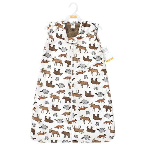 Image of Hudson Baby Infant Girls Long Sleeve Plush Faux Fur Sleeping Bag, Wearable Blanket
