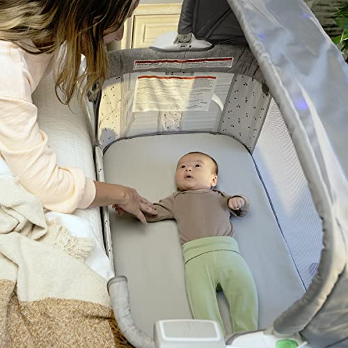 Ingenuity Dream Hero Starlight 3-in-1 Co-Sleeping Bassinet and Crib - Lume (Grey), Unisex, Newborn to 12 Months - image 7