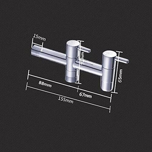 ADITAM Grifo Lavabo Baño Latón Doble Mando Grifo Jardín Doble Uso, Grifo Bib-Cock Grifo Lavadora Grifo Bibcock Cobre, Grifo Inodoro, Grifo Jardín Grifos Lavabo Double The Comfort