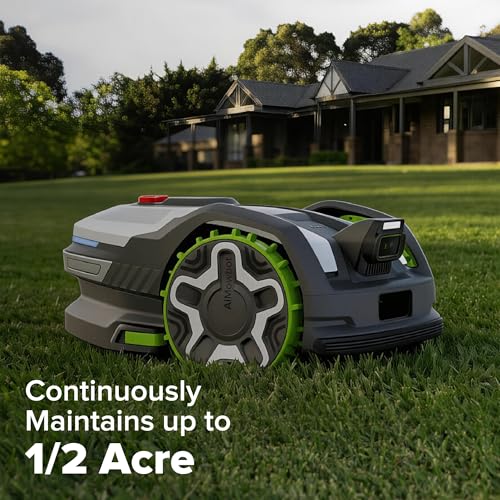 Image of Greenworks C20Z Wire-Free Robotic Lawn Mower, up to 1 /2 Acre, RTKVision Navigation, 24-Degree Slope Climbing, Smart Obstacle Avoidance, App Control with Electric Height Adjustment