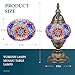 Marrakech Stained Glass Lamp Moroccan Lamps with Tiffany Style, Handmade Turkish Mosaic Lamps with Bronze Base Including LED Bulb for Living Room Bedroom Decor (Colorful2)