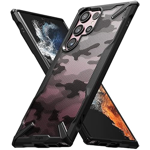 Ringke for Samsung Galaxy S22 Ultra Case [Fusion-X Camo Black]