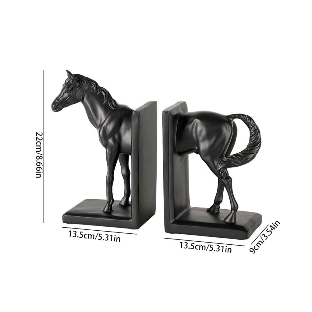 Fermalibri a forma di cavallo, decorazione per ufficio, libreria, artigianato, fermalibri per tenere libri