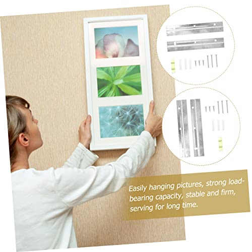 Image of DOITOOL 10sets French Cleat Hanger Kit Interlocking Hardware for Picture Frames Mirrors Artwork Easy to Install Metal Brackets for Home Office Decor