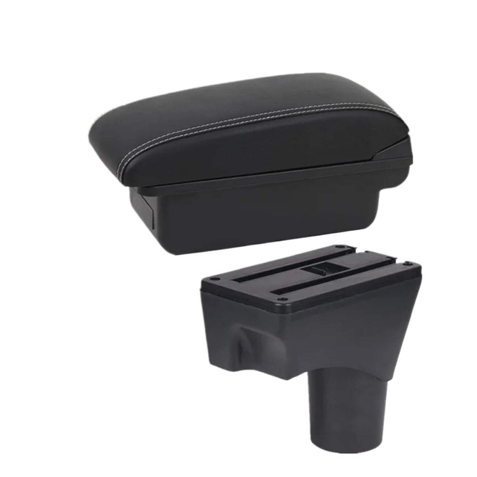 UMDJJU For Nissan For March For Micra K13 MK4 IV 2010-2023 Car Armrest Box Storage Interior Accessories Car Centre Console Armrest Box(A1 Black white NOUSB)