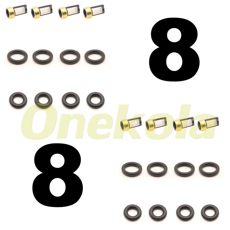 Fuel Injector Seal O-Ring Kit Seals Filters for 2001-2006 for BMW 3.0L L6 1439800 13537546244 7546244 - (Color: 20 Piece Set)