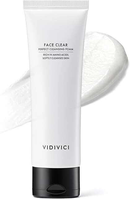 VIDIVICI Face Clear Perfect Cleansing Foam – Gentle Face Wash with Hyaluronic Acid and Moringa Seed Oil – Hydrating Foamin...