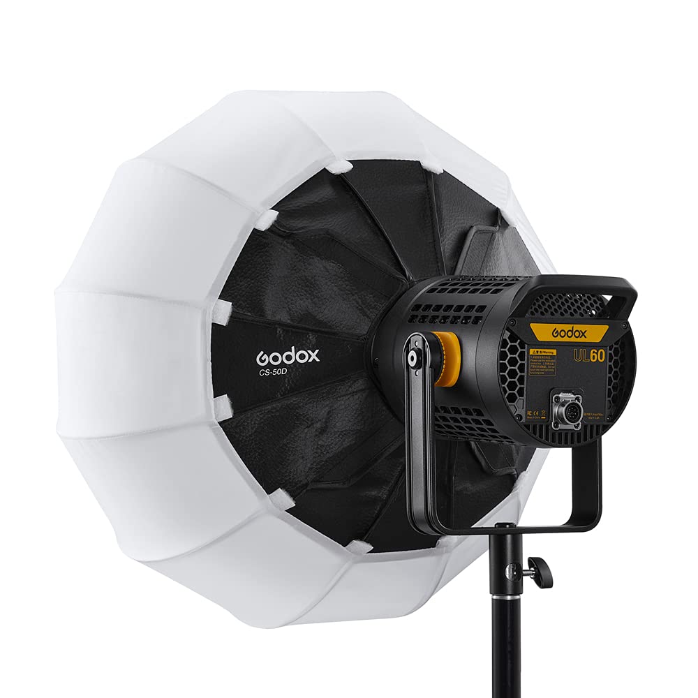GODOX CS-50D Lanterna Softbox, 50cm Fotografico Soft Box | Montaggio e Smontaggio Rapido, Pieghevole, Bowens Mount per Studio Light SL60W SL100D SK400III-V MS200-V MS300-V DP400III-V