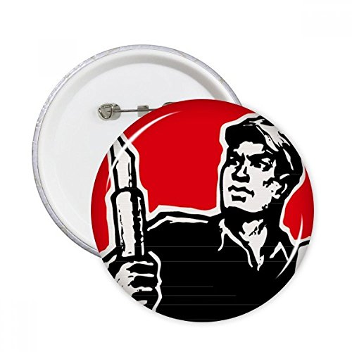 Broches rondes Chapeau Rouge pour personnaliser un vêtement uni avec un badge XXL