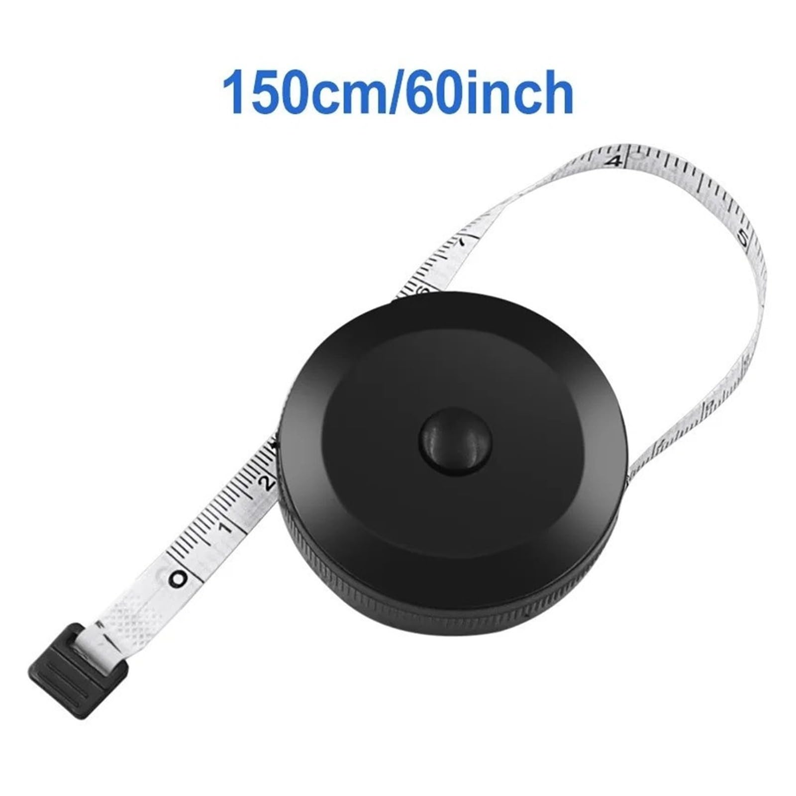 150 cm 60 cali zwijana taśma miernicza przenośna wysokość Ruler Black White (Black Black)