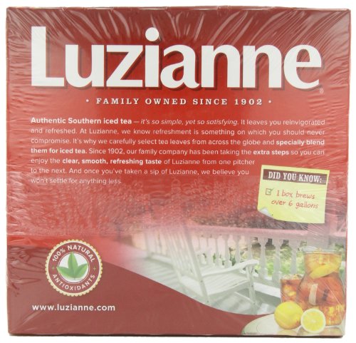 Luzianne Iced Tea Bags, Unsweetened, 400 Tea Bags (4 Boxes Of 100 Count Pack), Specially Blended For Iced Tea, Clear & Refreshing Home Brewed Summer Picnic Beverage #TOP1