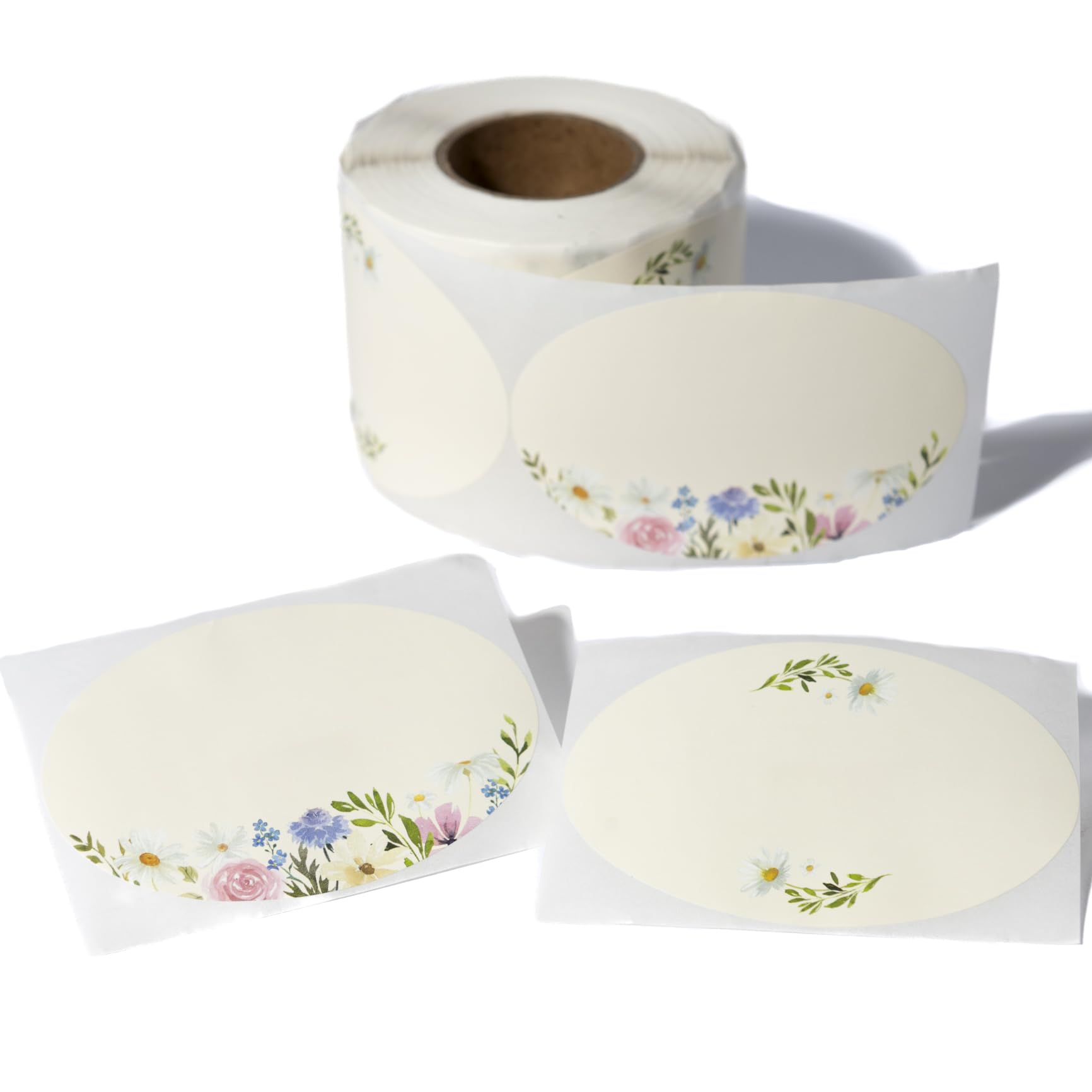 MONESTWaterproof Label Stickers for Jars and Lids, Pantry, Mason Jar, Canning, Spice, Bottle Labels (Daisy 2"x3")