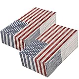 100 Pieces Patriotic Guest Napkins American Flag 3-Ply Disposable Paper Napkins 4th of July Hand Towel Decorative Dinner Napkin for Independence Day Kitchen Bathroom Party Tableware
