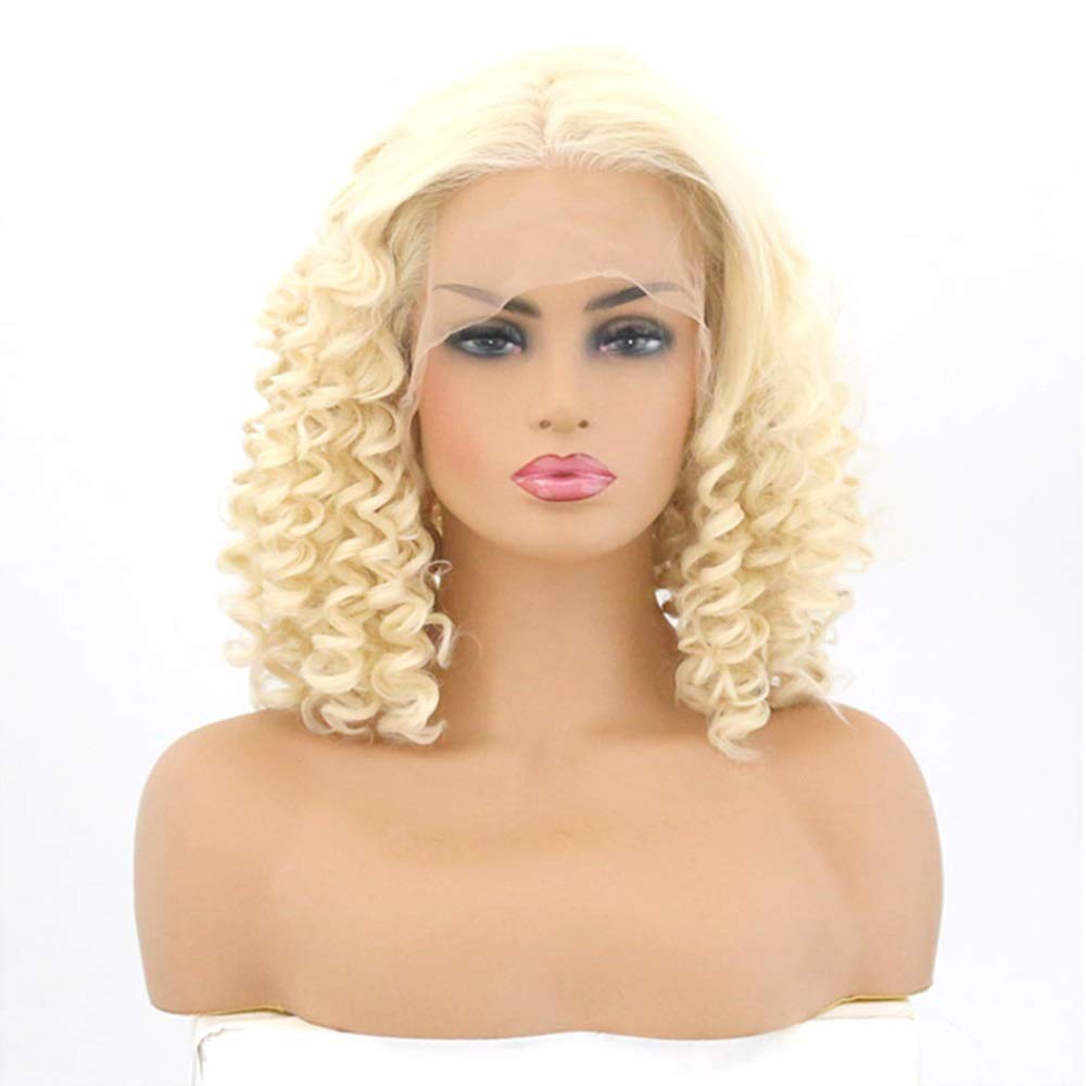 Perruque de dentelle avant haut de gamme et son petit capuchon de cheveux bouclés