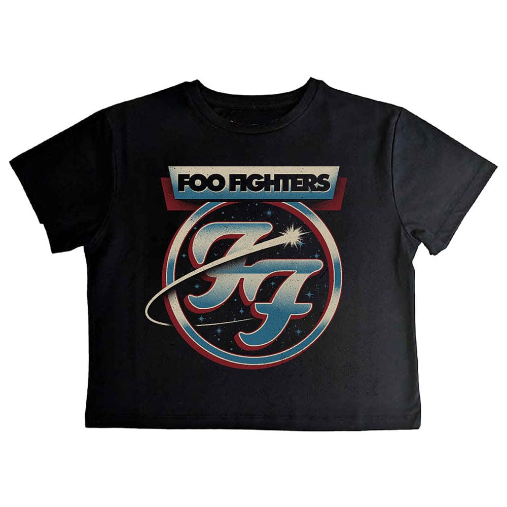 Rock Off officially licensed products Foo Fighters Comet Band Logo Crop Top XS Black