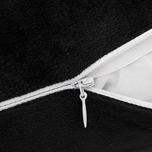Image of NTBAY Zipped Velvet Toddler Pillowcases, 2 Pack Cozy Luxury Flannel Plush Travel Pillow Cases, 13x18 Inches, Black