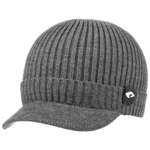 CHILLOUTS Gorro de Punto Bento Hombre - Esquiar Beanie con Visera Invierno otoño/Invierno - Talla única Antracita