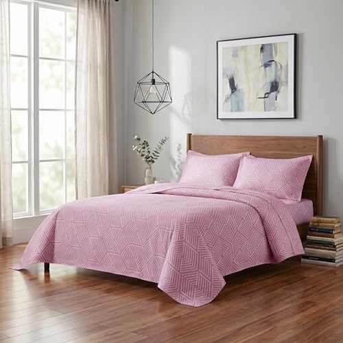 Image of Mush Aura Collection 300 TC Bamboo Bedsheets King Size with Pillow Case | Cooling & Breathable Bedsheets King-Size, Ultra Soft Bamboo Bed Sheet Set for Kingsize Bed (Blush Pink)