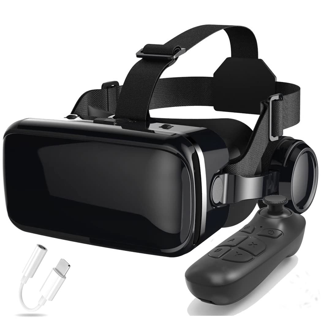 Okulary VR, zestaw słuchawkowy z wirtualnej rzeczywistości, zestawy słuchawkowe VR obsługują Android i IOS, połączenie Bluetooth dla iPhone 13 Pro Max/13 Pro 13/12/11, do Samsung Galaxy S21, Huawei, Xiaomi (Kolor: B, rozmiar: Ios )