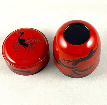 茶道具　井筒寛斎造　玄々斎好　鶴に山水図　曙棗　共箱　V　R5267 茶道具 井筒寛斎造 玄々斎好 鶴に山水図 曙棗 共箱 V R5267