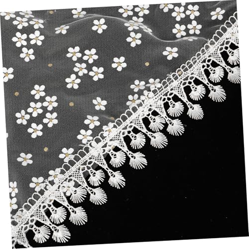 BESPORTBLE Lace Scarf for Women Catholic Design Triangle Shawl with Embroidered Flowers Polyester Head Wrap3