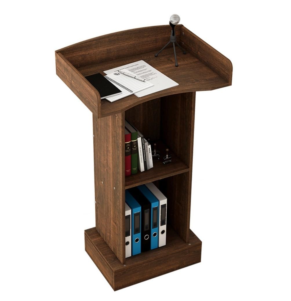 CGCSYZ Adjustable Podium with Storage Church Lectern Standing Desk for Schools Perfect for Presentations and Events Black (D)
