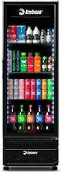 Expositor e Refrigerador Vertical VRS16 Imbera - All Black Inverter 485L Porta de Vidro 0ºC a +7ºC Bivolt Automático