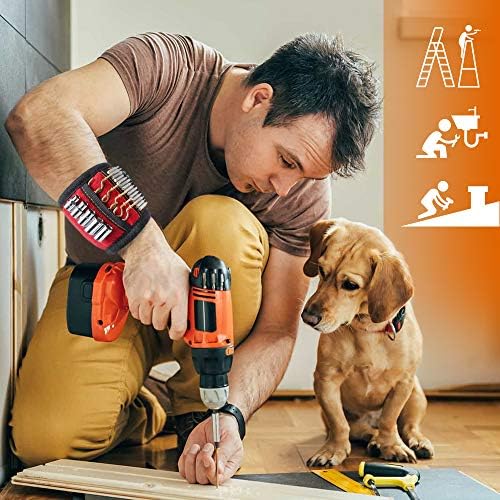 Gifts for Dad Gadgets for Men Gifts - DIY Tools Belt Magnetic Wristband for Holding Screws, Birthday Gifts for Him Men Dad, Xmas Gifts Christmas Stocking Fillers, Valentines Gifts, Fathers Day Gifts
