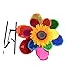 Molino de viento con lentejuelas, decoración de jardín, molino de viento, girasol, doble capa, para exterior, placa de acero inoxidable (multicolor, talla única)