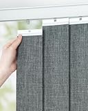 UNISHADES Vertical Blind Replacement Slats for Indoor Windows – Blackout Window Treatment for Home or Office, Room Darkening, 25-Pack Grey, 3.5' x 82.5'