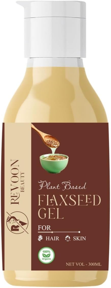 Plant Based Flaxseed Gel, 300ml, Natural Hair Care, Skin Care, Frizz Control, Deep Hydration, Organic Beauty