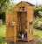 IRONMAX Outdoor Wooden Storage Shed, 71 Inches Outside Vertical Tool Storage Cabinet w/Folding Table & Removable Shelves, Tall Wood Garden Shed for Patio, Deck, Backyard, Lawn