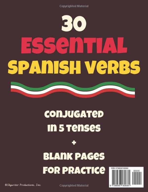 Spanish Verb Conjugations Workbook: 30 Essential Spanish Verbs + Practice section - Image 2