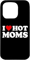 Vista 14 de Funda con texto en inglés "I Love Hot Moms Red Heart para iPhone 16