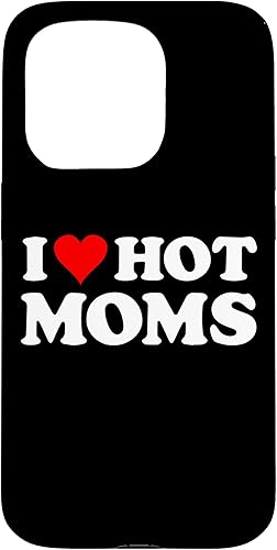 Miniatura 14 de Funda con texto en inglés "I Love Hot Moms Red Heart para iPhone 16