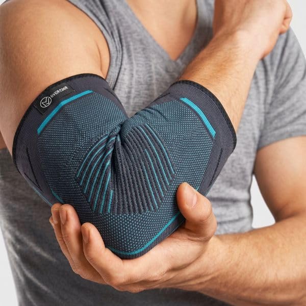 Elbow Support For Gym | Tennis Elbow Support for Men | Elbow Band for Pain Relief | Arm sleeves for Men Sports | 1 Pair (Qty 2) | Blue (M)-picture-18