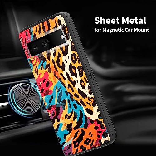 BFUKVOU for Pixel 7a Case,Dual Layer Hybrid (Magnetic Mount Friendly) Shockproof Drop Protection Impact Phone Cover Case for Google Pixel 7a 6.1 Inch 2023,Colorful Leopard Print by BFUKVOU - Image 3
