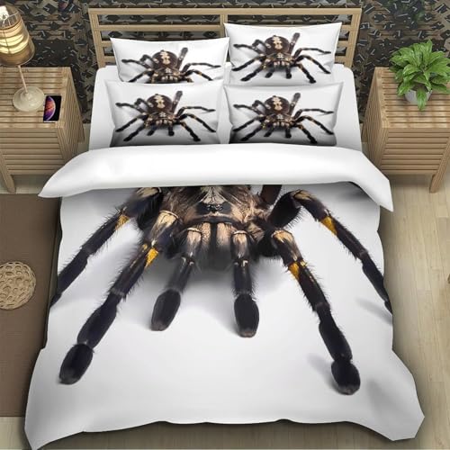 Parure de lit araignée 140x200 housse de couette tarentule 3D