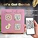 Skywin QR Code Sign for Business – Social Media & Cash App QR Code Sign Stand, Elegant Pink Acrylic Display Holder for Office Desk, Home Decor & Payment Display (Pink)